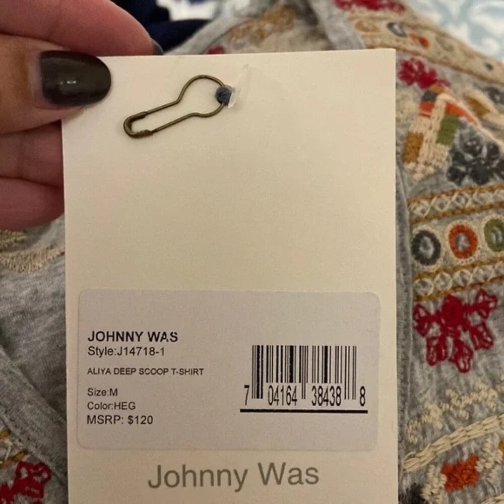 NWT Johnny Was Aliya Deep Scoop Embroidered tunic M - Picture 5 of 5